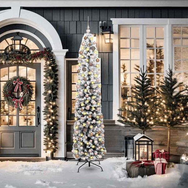 vidaXL Artificial Christmas Tree with 300 LEDs with Stand Green 210 cm