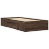 vidaXL Bed Frame without Mattress Brown Oak 100x200 cm Engineered Wood