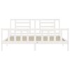 vidaXL Bed Frame without Mattress White Super King Size Solid Wood Pine