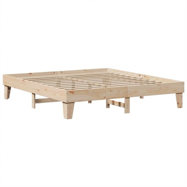 vidaXL Bed Frame without Mattress 180x200 cm Super King Solid Wood Pine
