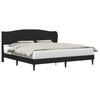 vidaXL Bed Frame with Headboard Black 180 x 200 cm Velvet