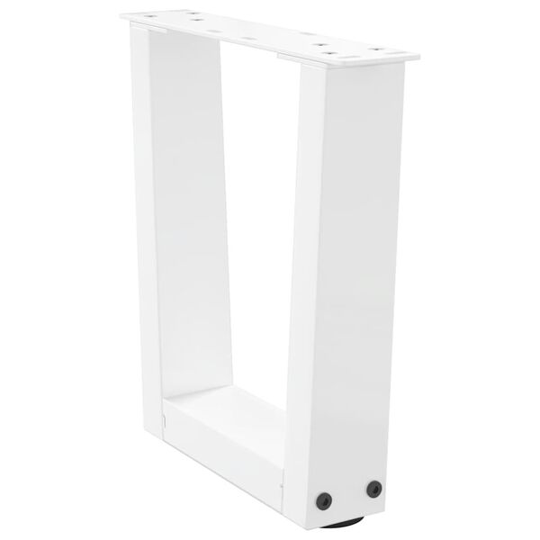 vidaXL Coffee Table Legs V-Shape 2 pcs White 40x(30-31.3) cm Steel