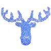 vidaXL Reindeer Head with 140 LEDs Blue 60 cm Acrylic