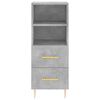 vidaXL Sideboard Concrete Grey 34.5x34x90 cm Engineered Wood