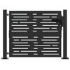 vidaXL Garden Gate with Lock Black 110 x 105 cm Powder-Coated Steel