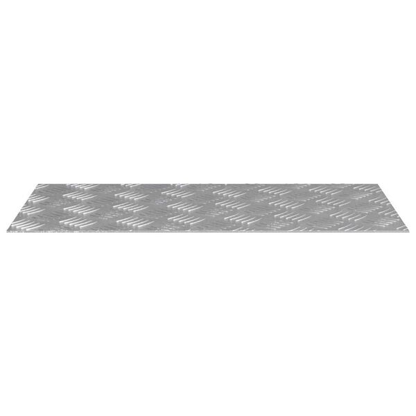 vidaXL Stair Tread Rectangular 2 pcs Silver 60 x 30 cm Aluminium