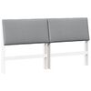 vidaXL Upholstered Headboard Light Grey 200 cm Solid Pine Wood