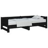 vidaXL Pull-out Day Bed without Mattress Black 2x(90x190) cm