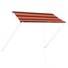 vidaXL Retractable Awning 250x150 cm Orange and Brown