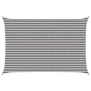 vidaXL Sunshade Sail Anthracite and White 4 x 6 m HDPE