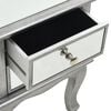 vidaXL Mirrored Nightstand MDF and Glass 34.5x30x50 cm