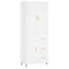 vidaXL Highboard White 69.5x34x180 cm Engineered Wood