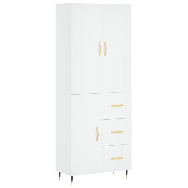vidaXL Highboard White 69.5x34x180 cm Engineered Wood
