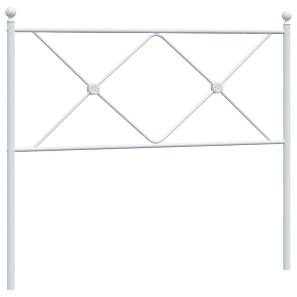 vidaXL Metal Replace Headboard White 107cm