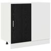 vidaXL Kitchen Corner Base Cabinet Black oak 86 x 46 x 81.5 cm