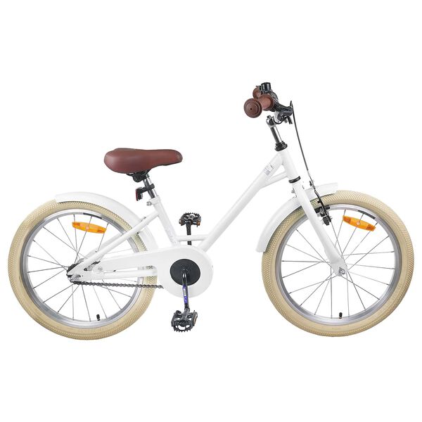vidaXL Kids Bike 18'' for 5-7 Years Old White