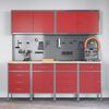 vidaXL Work Cabinet with Drawer 10 pcs Red Engineered Wood and Steel
