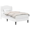 vidaXL Bed Frame with Headboard White 90 x 190 cm Faux Leather