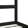 vidaXL Kids Bed Frame Black 90x190 cm Solid Wood Pine