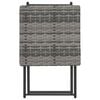 vidaXL 5 Piece Folding Outdoor Dining Set Poly Rattan Grey