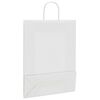 vidaXL Paper Bags 50 pcs with Handles White 32x12x42 cm