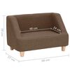 vidaXL Dog Sofa Brown 60x37x39 cm Linen