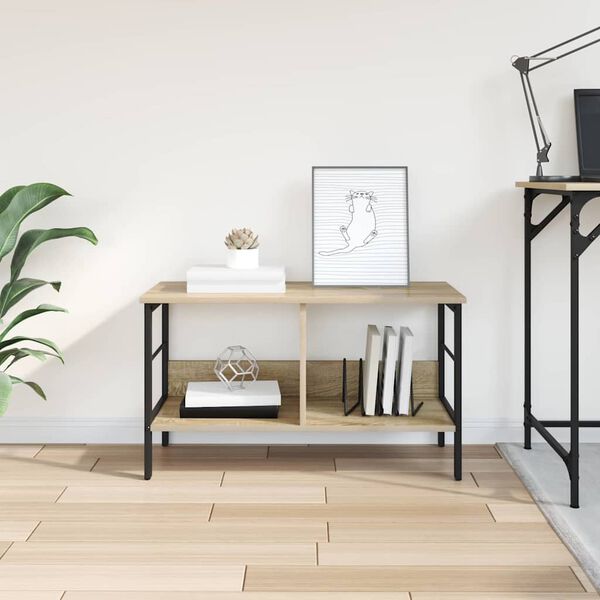 vidaXL Bookshelf Sonoma Oak 82 x 32 x 47 cm Engineered Wood