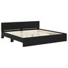 vidaXL Bed Frame with Headboard Black Oak 200 x 200 cm Engineered Wood
