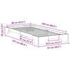 vidaXL Bed Frame Brown 90 x 220 cm Solid Pine Wood