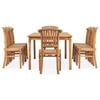 vidaXL 9 Piece Garden Dining Set Solid Teak Wood