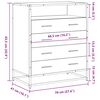 vidaXL Drawer Cabinet Sonoma Oak 70x41x83.5 cm Engineered Wood