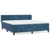 vidaXL Box Spring Bed with Mattress Dark Blue 160x200 cm Velvet