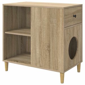 vidaXL Cat House Sonoma 72 x 42.5 x 70 cm Engineered Wood