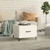 vidaXL Coffee Table with Metal Legs White 50x50x40 cm