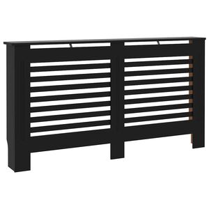 vidaXL Radiator Cover Black 152x19x81,5 cm MDF
