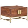 vidaXL Coffee Table | Honey brown | Solid acacia wood, iron | 67x67x45 cm
