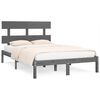 vidaXL Bed Frame without Mattress Grey 200x200 cm Solid Wood