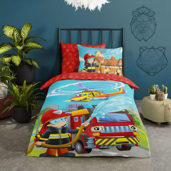 Good Morning Kids Duvet Cover Fire 140x200/220 cm