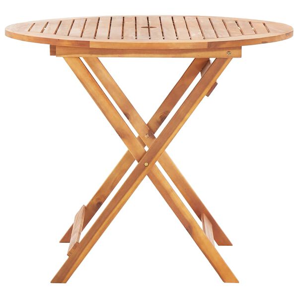 vidaXL Folding Garden Table 90x75 cm Solid Acacia Wood