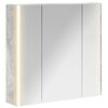 vidaXL Bathroom Mirror Cabinet Concrete Grey 63.5 x 15.5 x 60.5 cm