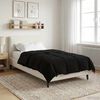 vidaXL Summer Duvet Quilted Black 155 x 200 cm Microfiber