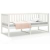 vidaXL Day Bed without Mattress White 75x190 cm Small Single Solid Wood Pine