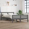 vidaXL Bed Frame without Mattress Grey Solid Wood 150x200 cm King Size King Size