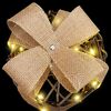 vidaXL Gift Box Decoration 3 pcs Warm white 20 x 20 x 20 cm Rattan