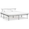 vidaXL Bed Frame without Mattress Grey Metal 200x200cm