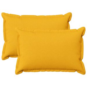 vidaXL Cushion with Pillow HOUTEN 2 pcs Light Yellow Faux Linen