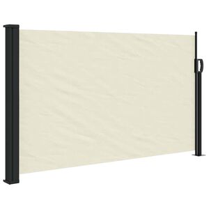 vidaXL Retractable Side Awning Cream 120x600 cm