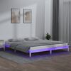 vidaXL LED Bed Frame without Mattress White 140x200 cm Solid Wood