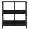 vidaXL Bookshelf Black oak Engineered wood