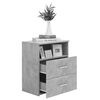 vidaXL Bed Cabinets 2 pcs Concrete Grey 50x32x60cm